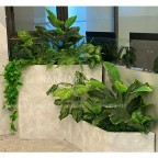 Thi công bục cây giả trang trí không gian văn phòng